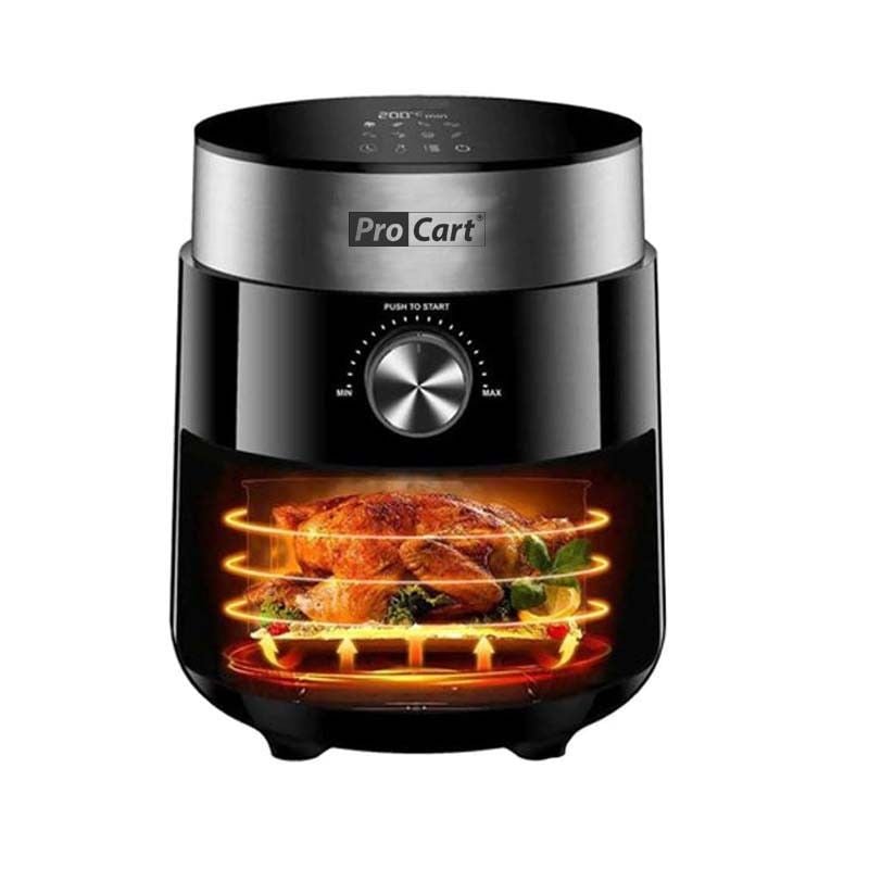 Friteuza cu aer cald AirFryer 1200 W, capacitate 2.5 L, display digital LED, ProCart Engros