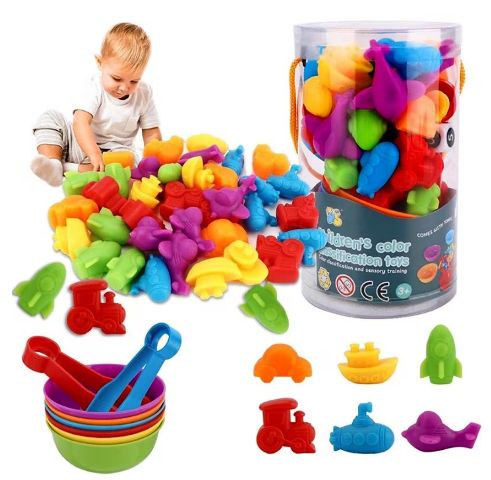 Joc sortare culori ,clasificare mijloace de transport 36 pcs Engros