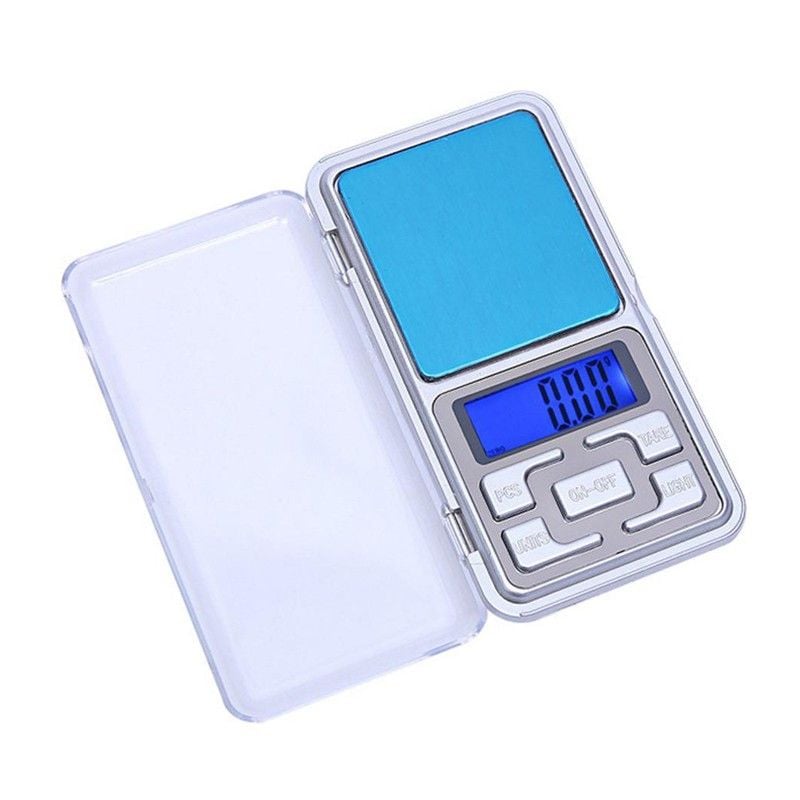 Mini cantar electronic de buzunar, afisaj LCD, greutate suportata 500 gr, precizie 0.1 g, capac protectie Engros
