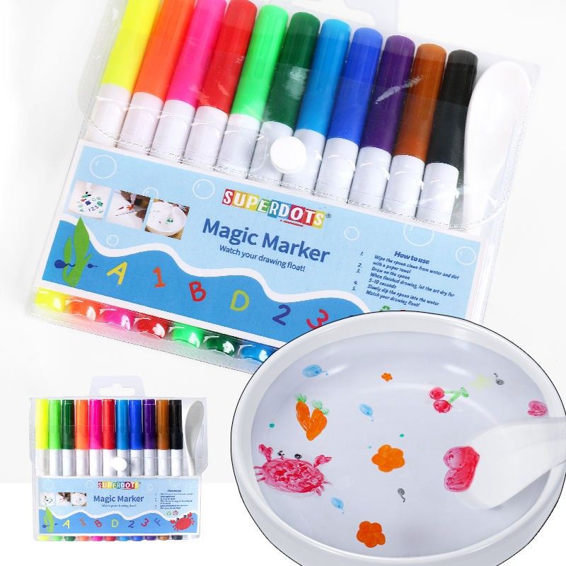 Set 11 markere magice pentru desen pe apa, lingurita ceramica Engros