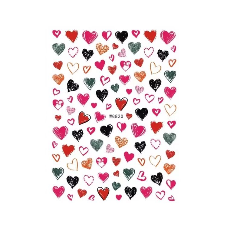 Sticker Decor Unghii 3D Sela, model Valentine’s Day WG820 engross