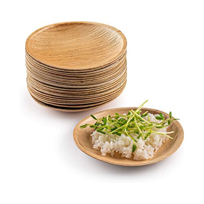 FARFURII DIN FRUNZE DE PALMIER ROTUNDE 25 cm (25 buc/set)