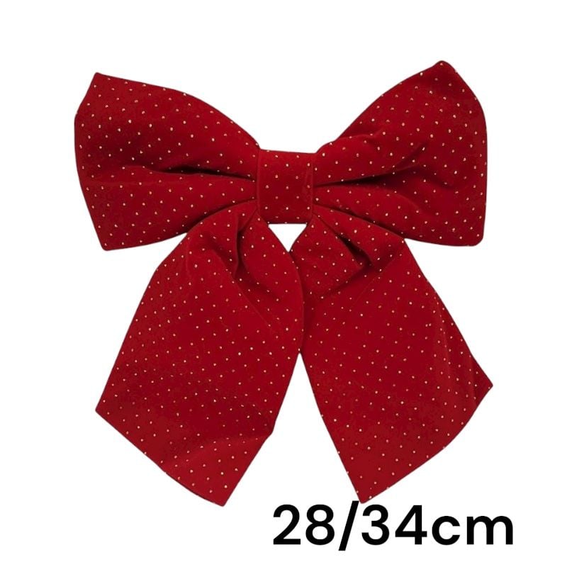 Fundă roșie din catifea 28 x 34 cm cu strasuri aurii – en gros