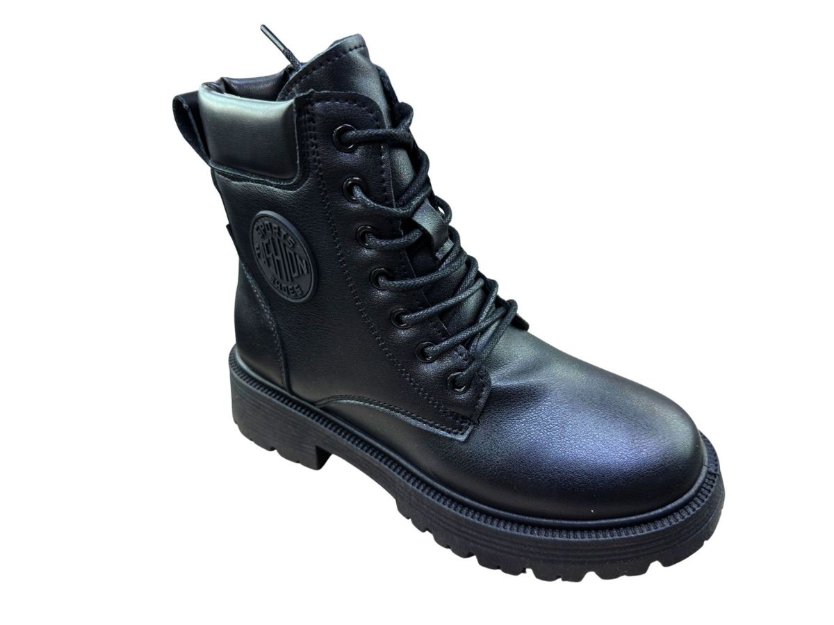 Bocanci Dama Casual, Iarna, Interior Imblanit, Talpa Antiderapanta, Piele Ecologica, Inchidere Siret+Fermoar, Engross, Marimi 36-41, 8buc/bax