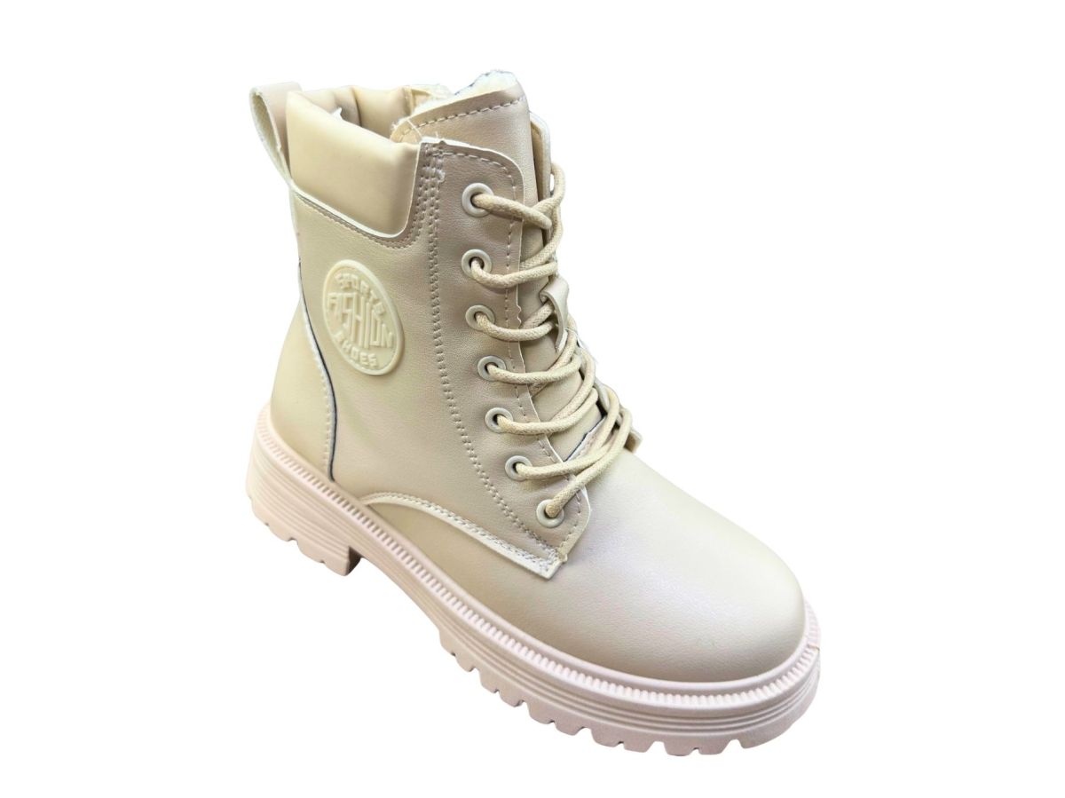 Bocanci Dama Casual, Iarna, Interior Imblanit, Talpa Antiderapanta, Piele Ecologica, Inchidere Siret+Fermoar, Engross, Marimi 36-41, 8buc/bax bej