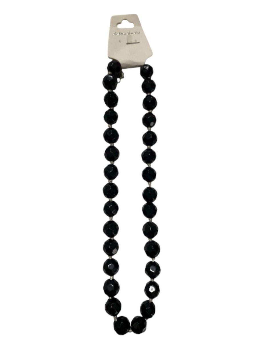 Colier din piatra fatetata ONIX, cu inchizatoare, lungime: 48 cm (deschis)