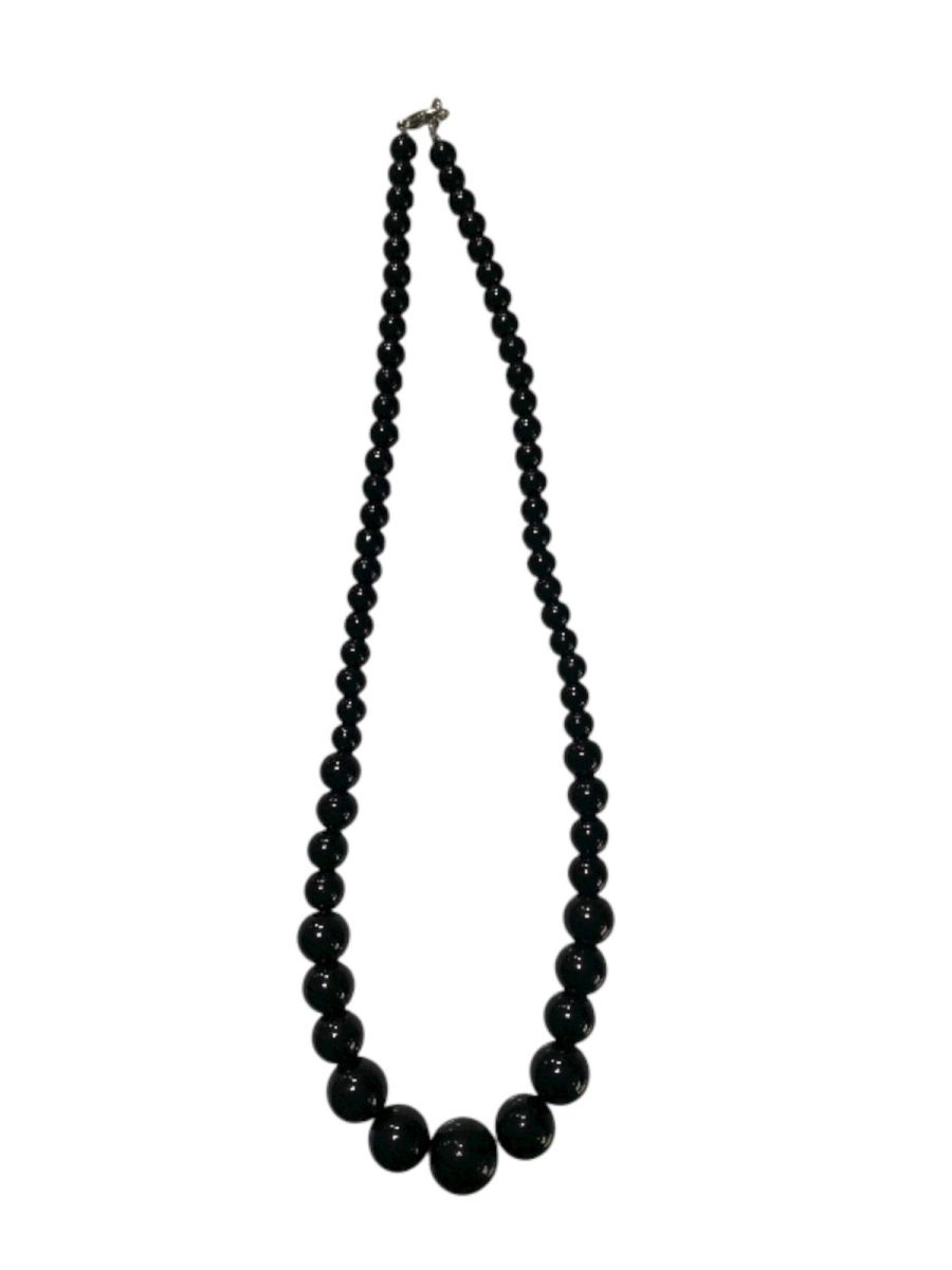 Colier din piatra ONIX, cu inchizatoare, lungime: 46 cm (deschis)