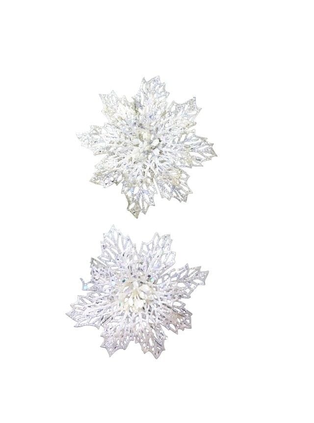 Flori ornament Engros decoratiune de Craciun, din plastic, set 2 buc