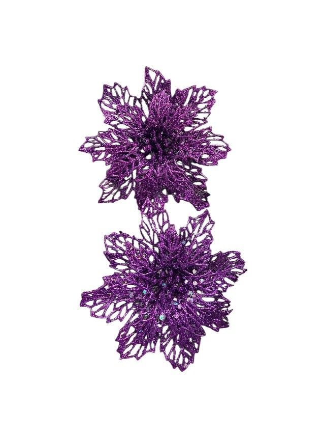 Flori ornament Engros decoratiune de Craciun, din plastic, set 2 buc