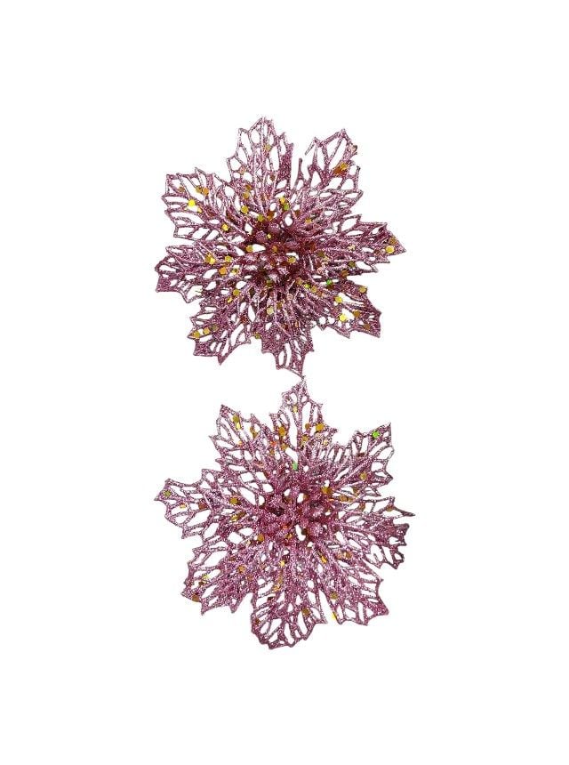 Flori ornament Engros decoratiune de Craciun, din plastic, set 2 buc