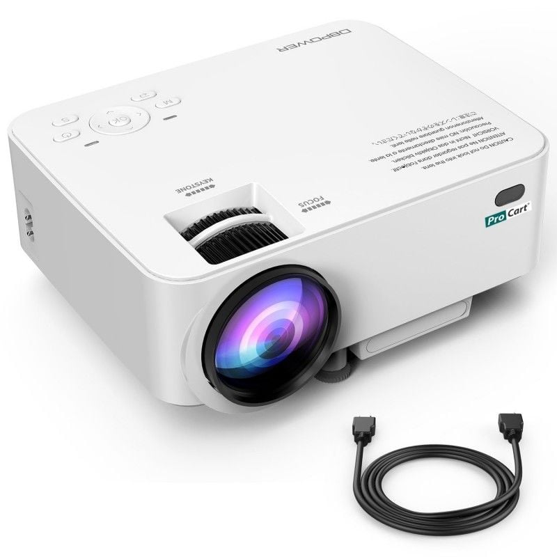 Video proiector LED Full HD, 2200 lm, USB HDMI slot SD, telecomanda, ProCart Engros