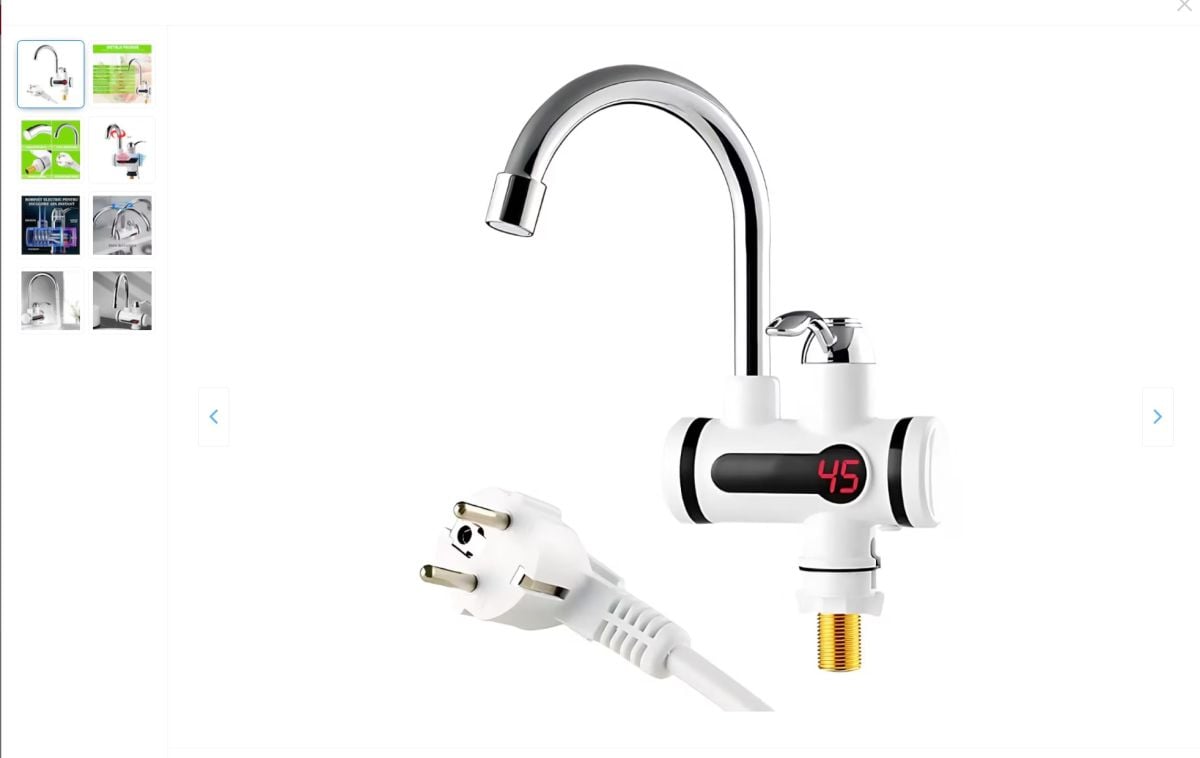 Robinet Electric Instant Cu Montare Pe Chiuveta, AfisaJ LCD Temperatura, Incalzire Instantanee ENGROSS