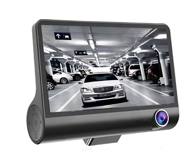 Camera Auto Tripla Fata, Interior, Spate, 4 Inch, Full HD, Design Tip Monitor, Negru Engros