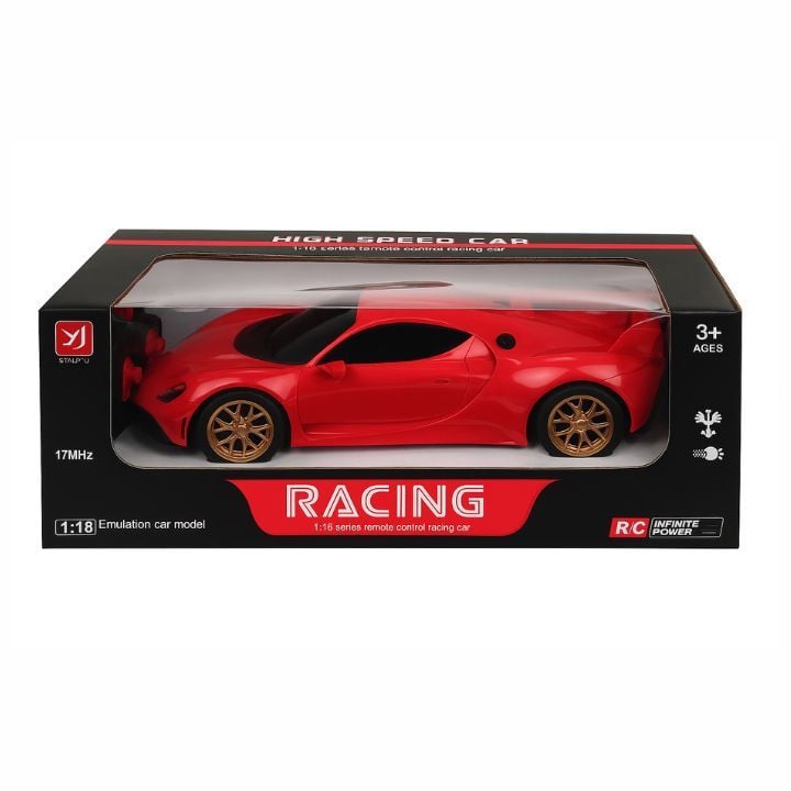 Masinuta RC High Speed Car cu Telecomanda Wireless Scara 1:18 Model Sport Rosu Engros