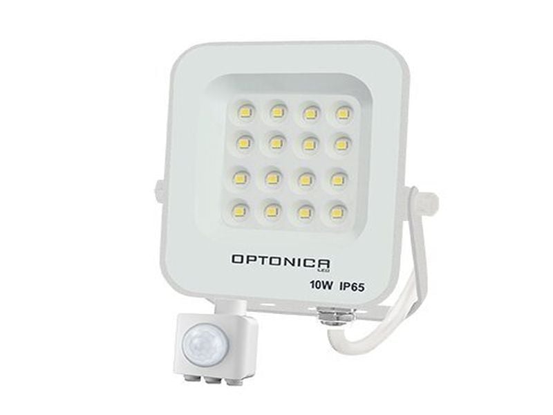 Proiector LED 10W cu senzor 900 lm 6000K IP65 alb ENGROSS