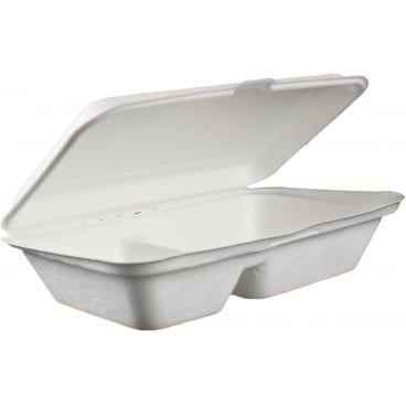 CASEROLE BIODEGRADABILE CU 2 COMPARTIMENTE (50buc/set)