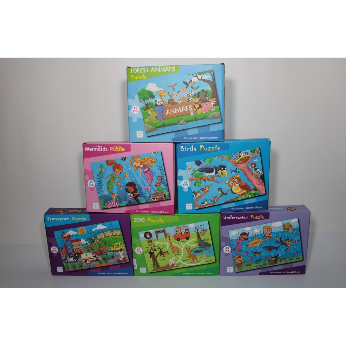 Puzzle Engros cu 45 de piese la cutie , 23x18x5cm