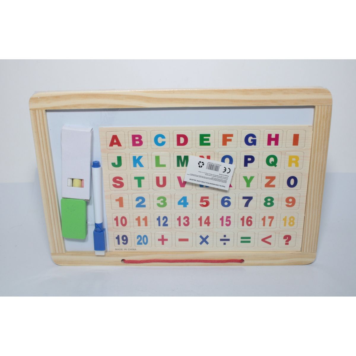 Tablita Engros de lemn magnetica litere+cifre 30X20 CM , 20x29cm