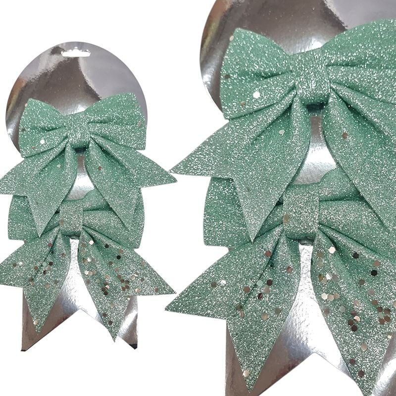 Decoratiune de Craciun Funda cu glitter, 2/buc pe set, 11 x 12 cm