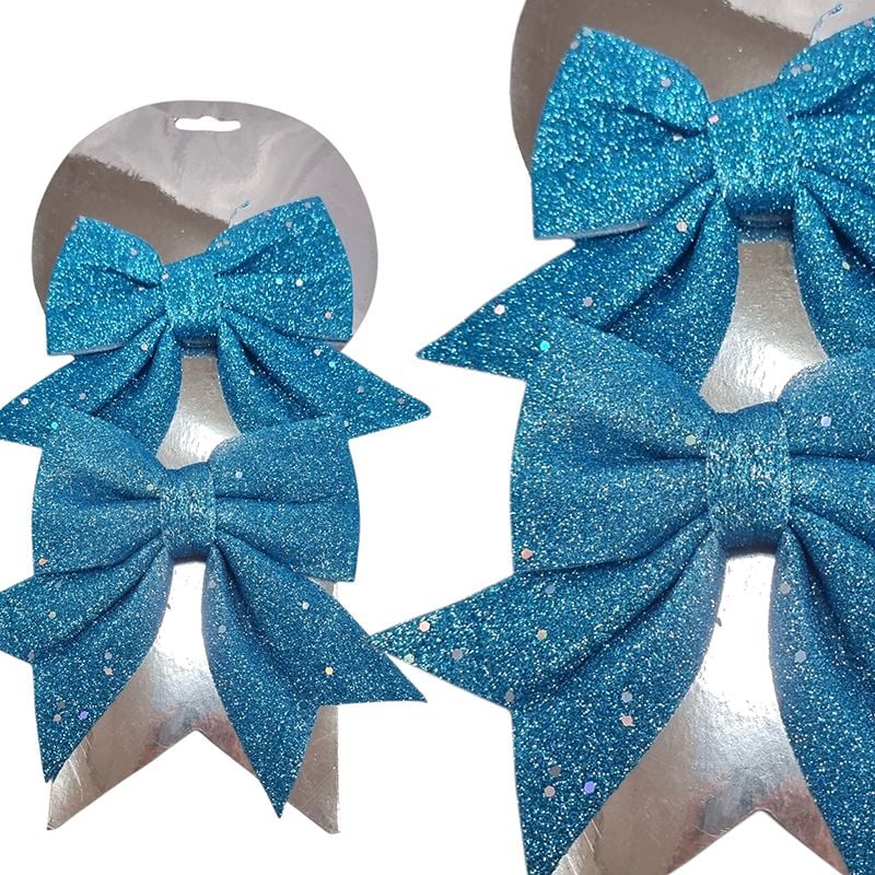 Decoratiune de Craciun Funda cu glitter, 2/buc pe set, 11 x 12 cm