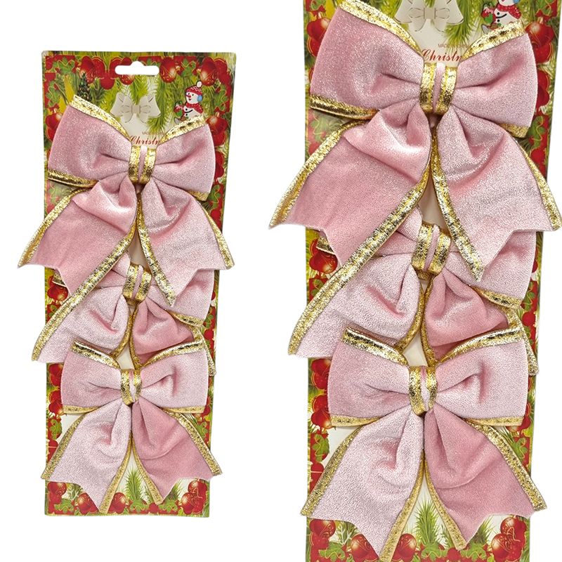 Decoratiune de Craciun Funda din catifea, 3/buc pe set, 11 x 11 cm