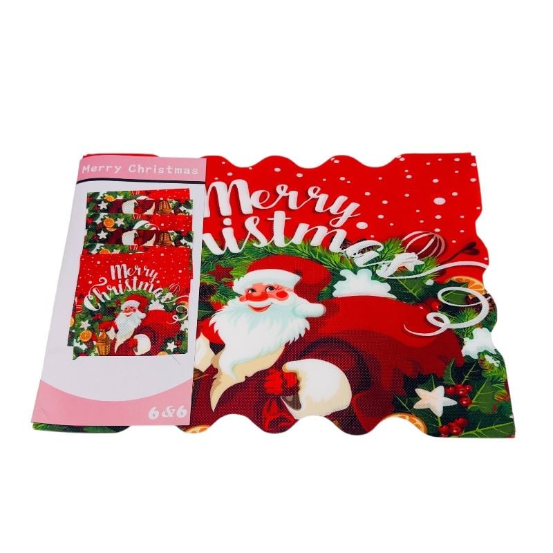 Set engros naproane Craciun Merry Christmas cu Mos Craciun – model festiv, 45x30 cm