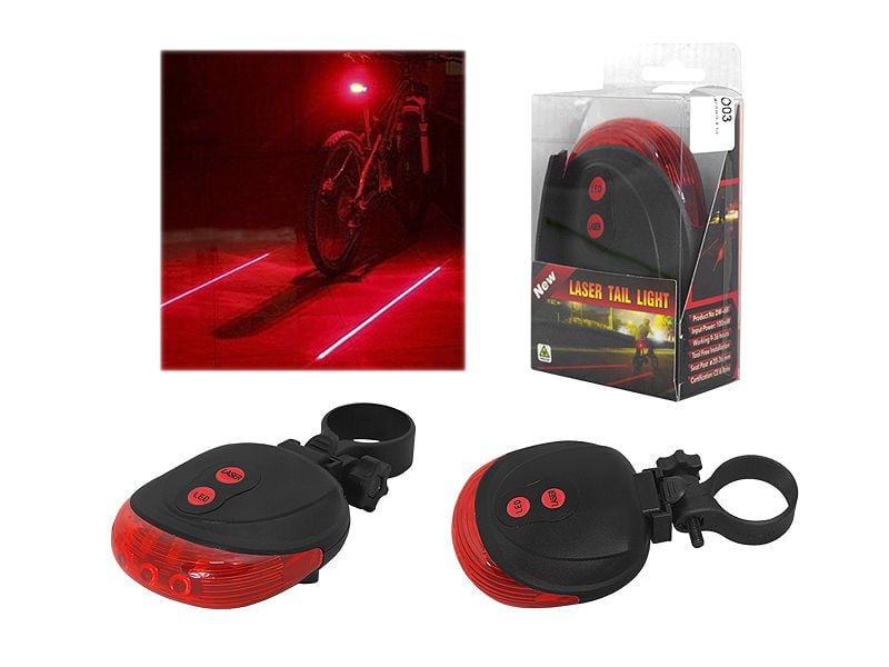 Lampa bicicleta spate 5 leduri+laser