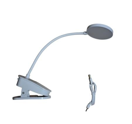 Veioza,Lampa de birou LED reîncărcabilă cu clemă, 3 trepte de lumină, braț flexibil, cablu USB