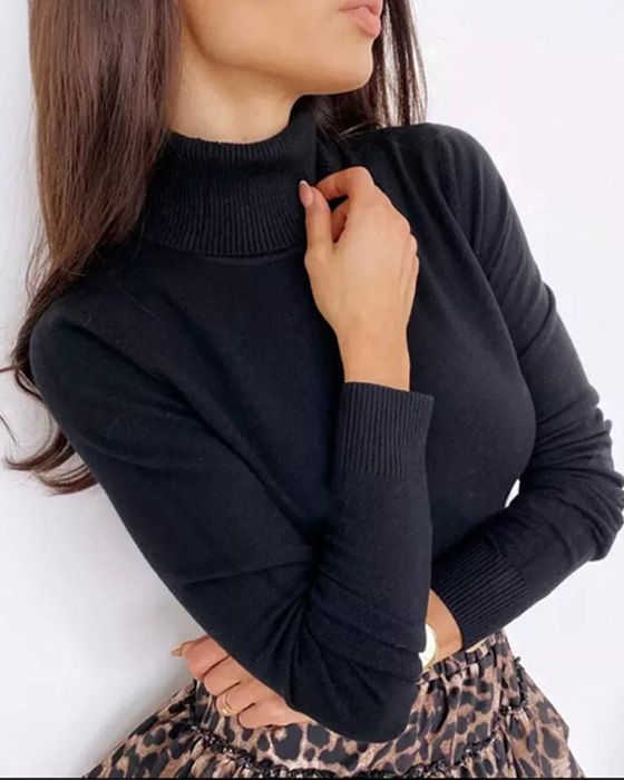Maleta Dama Engross, Slimfit, Tricot Fin, Vascoza, Negru