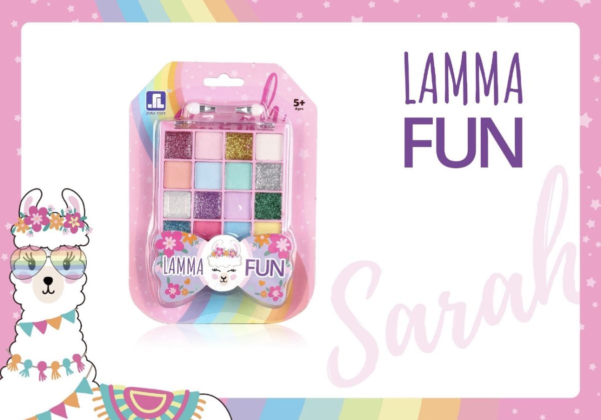 Paletă Machiaj Copii Lamma Fun Sarah – Set Farduri Colorate și Sclipici pentru Fetițe 5+, Produs Certificat Dermatologic, Trusă Creativă și Educativă de Machiaj, En-gros