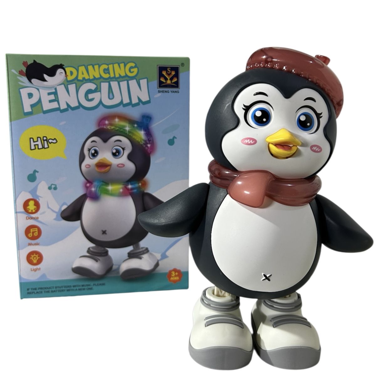 Jucarie Pinguin Dansator, 20x15cm, Lumini si Sunet ZENTORIA®