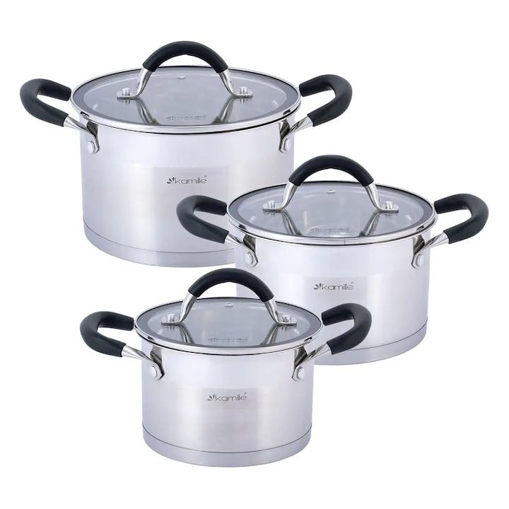 Set Engros de oale Kamille KM-5752, cu 6 parti, din otel inoxidabil