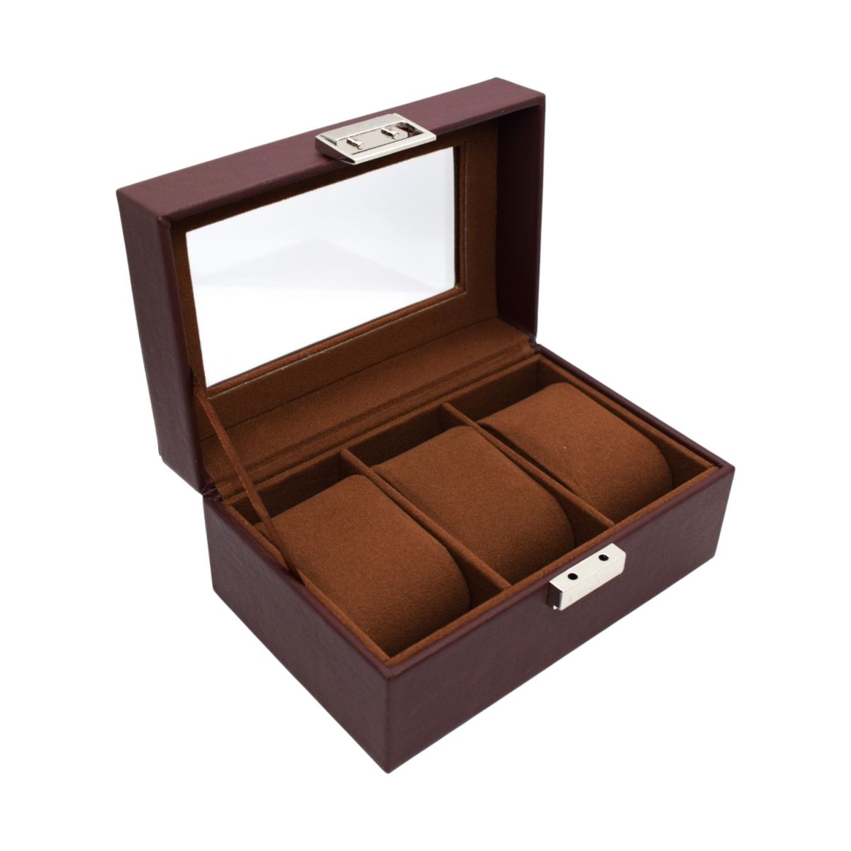 Cutie pentru ceasuri 11x17cm Piele Ecologica Maro