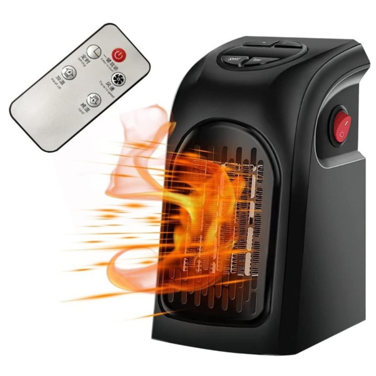 Aeroterma electrica portabila ENGROSS, cu telecomanda Handy Heater, 400 W, termostat reglabil, afisaj LED