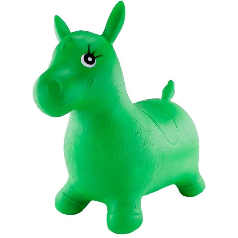 Calut gonflabil din cauciuc, jucarie pentru sarit, verde, 58x26x52 cm Engros