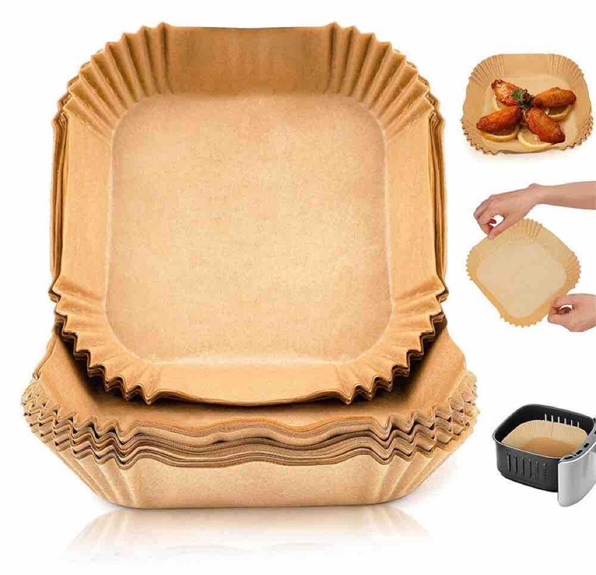 Set Hârtie pentru Air Fryer – 50 Bucăți, 20 x 4.5 cm
