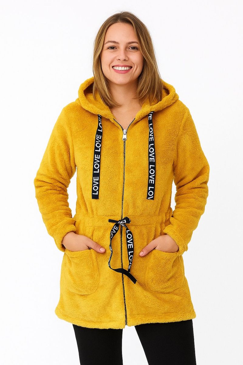 Hanorac cocolino cu snur in talie, L, XL, 2XL, en-gross
