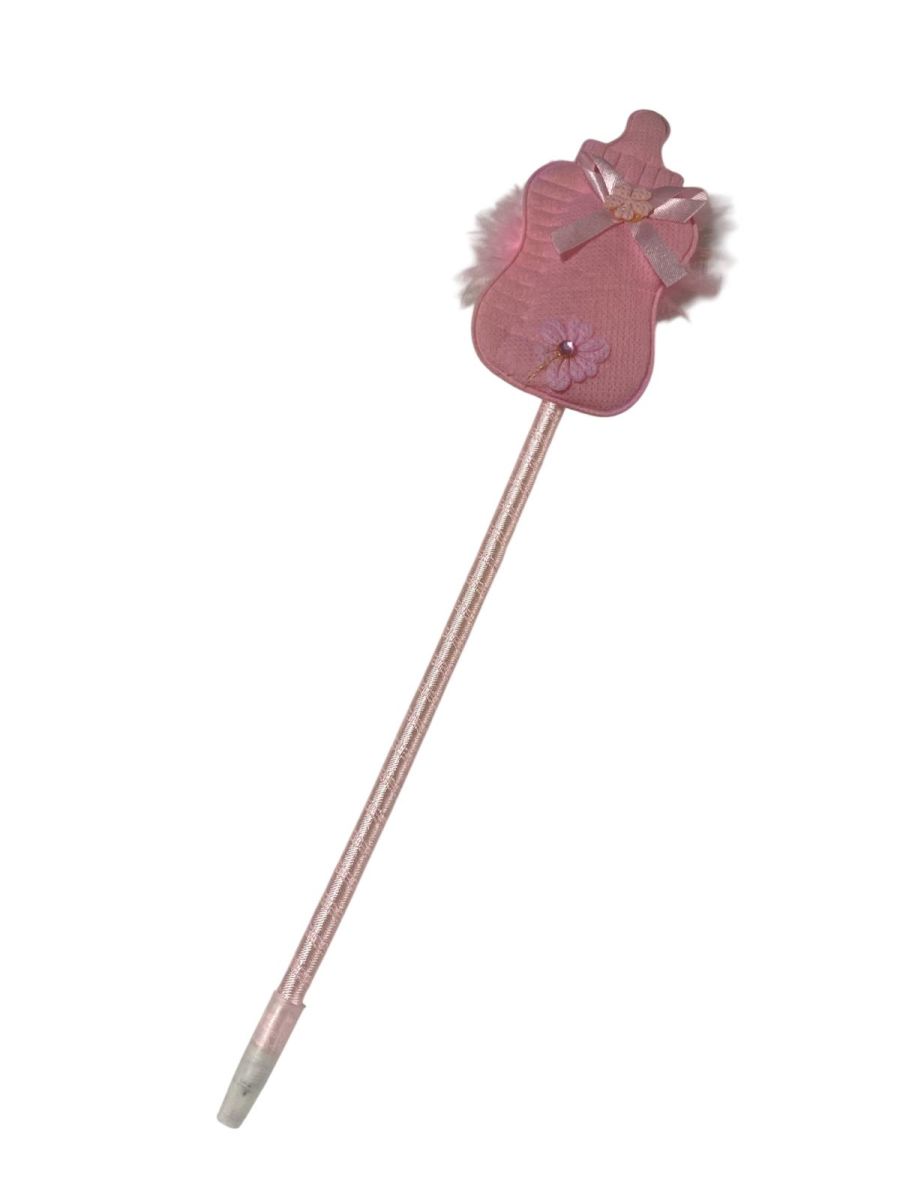 Marturie botez pix in forma de biberon, ROZ, dimensiuni: 27 cm