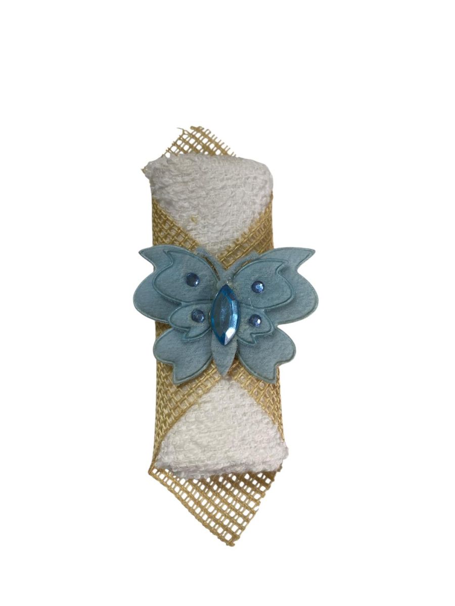 Marturie botez prosopel, CREM si ALBASTRU, dimensiuni: 8 x 3 cm