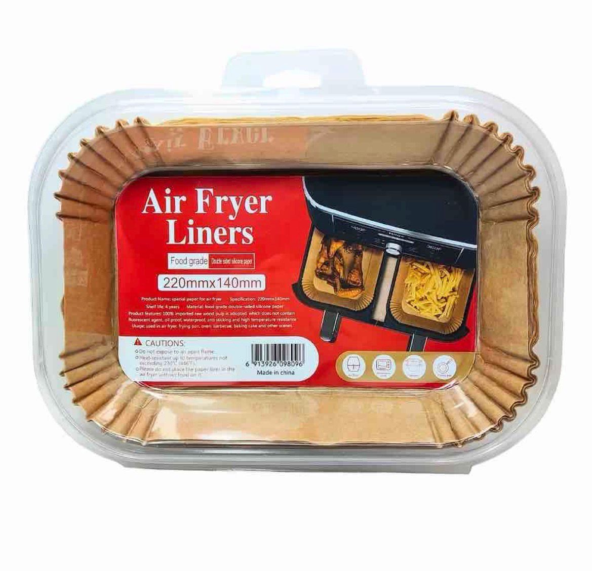 Set Hârtie pentru Air Fryer – 50 Bucăți, 22 x 14 cm