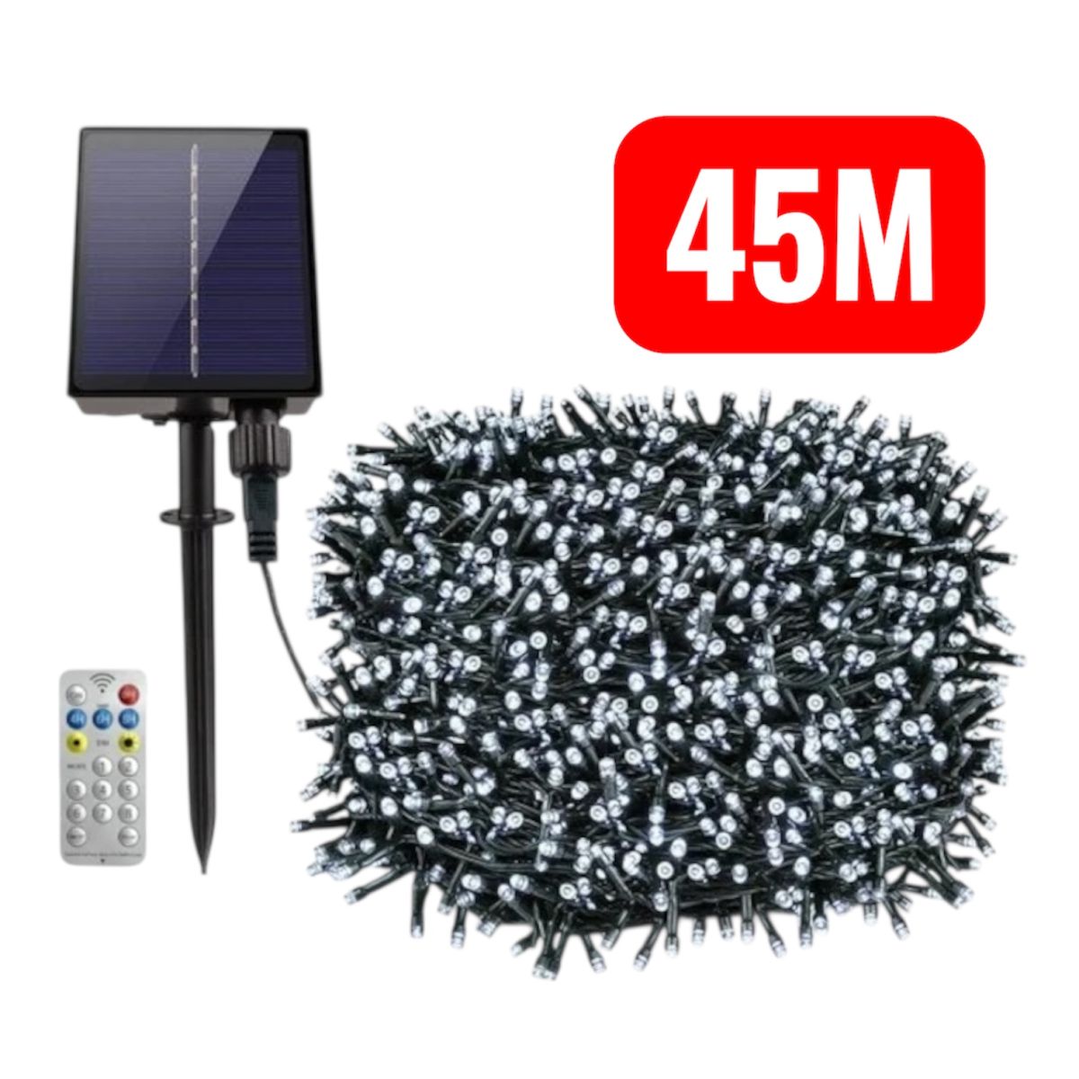 Instalatie solara 45 metri, 450 LED,liniara,alb rece EN GROSS