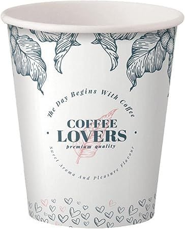 PAHARE DIN CARTON LOVERS WHITE 12 oz (100buc/set)