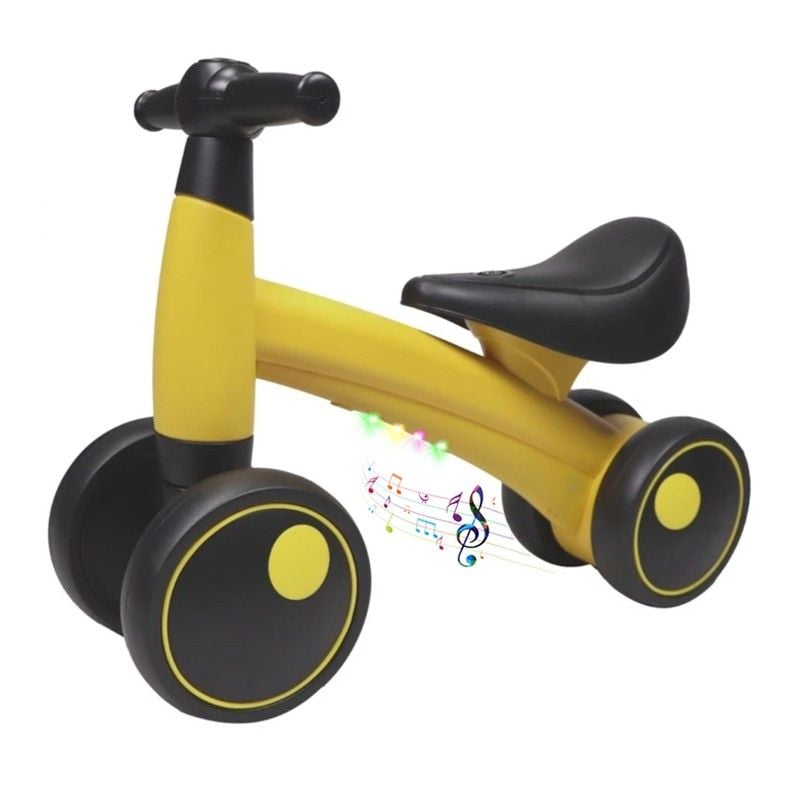 Bicicleta fara pedale, 4 roti, tricicleta luminite LED si muzica, 1-3 ani Engros