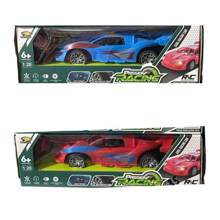 Masina Sport Racing 1:20 cu Telecomanda si Lumini, Modele Rosu si Albastru, Engros