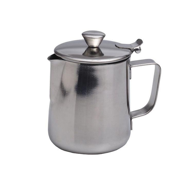 Cana Engros din inox cu capac, Kamille, argintiu, 600ml, 9x14cm
