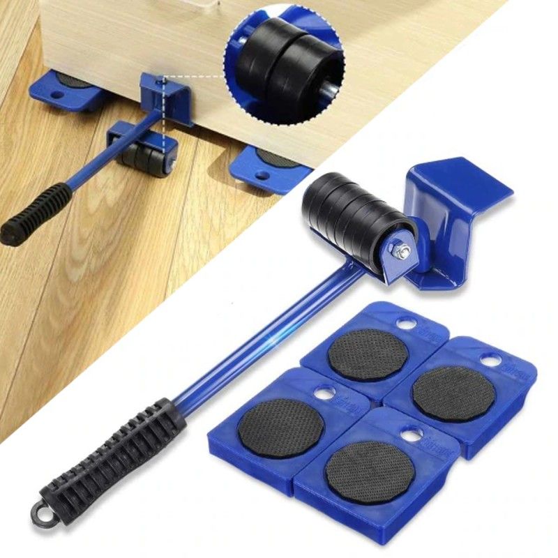 Set pentru ridicat si transportat mobila, 4 role, maneta maner antiaderent, max 150 kg Engros