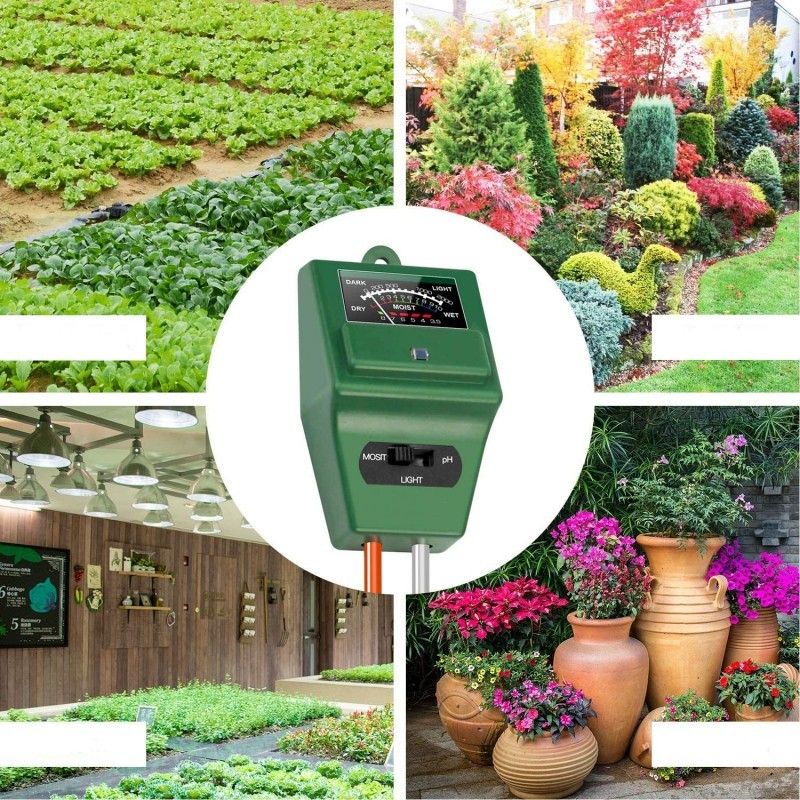 Tester pentru sol 3 in 1, PH, umiditate, lumina, 2 sonde, inaltime 29.3 cm Engros