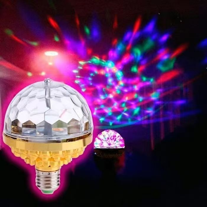 Lampa LED rotativa colorata, efect stroboscop, 3W, 12x9.5cm, pentru petreceri engros