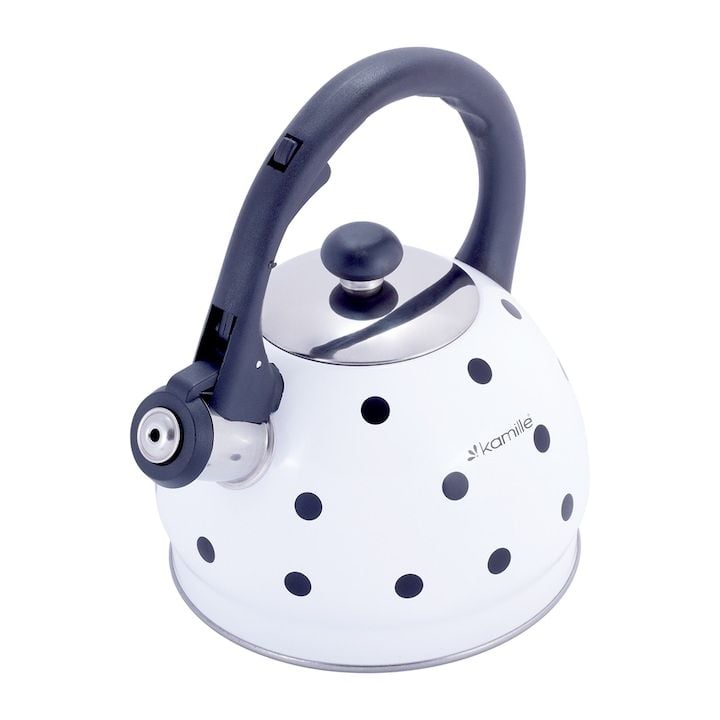 Ceainic Engros cu fluier Kamille, din inox, capacitate 2L, compatibil inductie