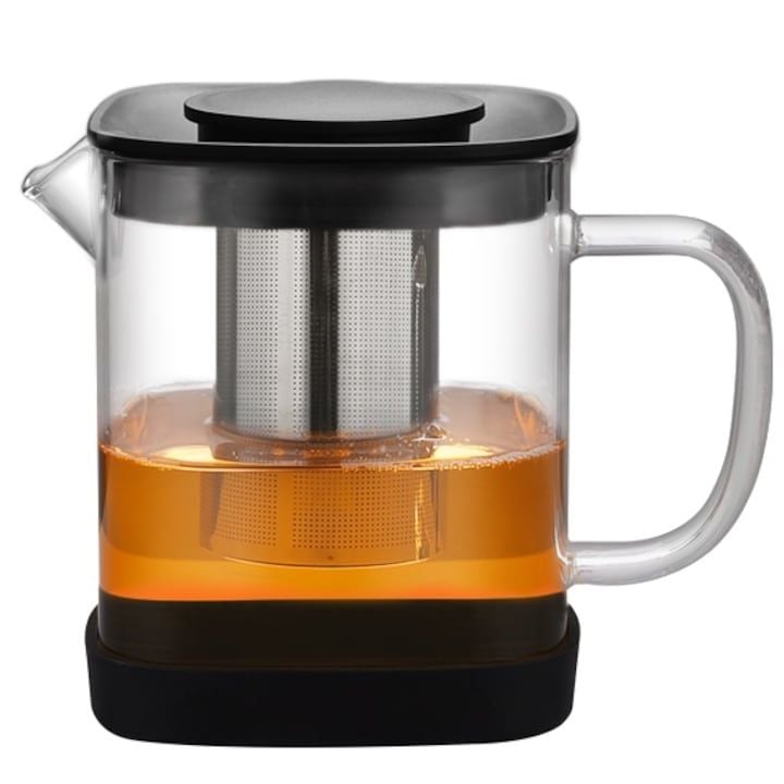 Ceainic Engros Kamille 1000 ml, din inox/sticla, 13x10,5cm